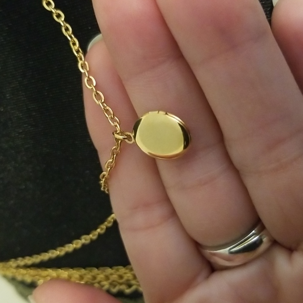Triple Strand Locket Necklace - Picture 8 of 11